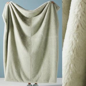 Anthropologie Aleksi Faux Fur Blanket